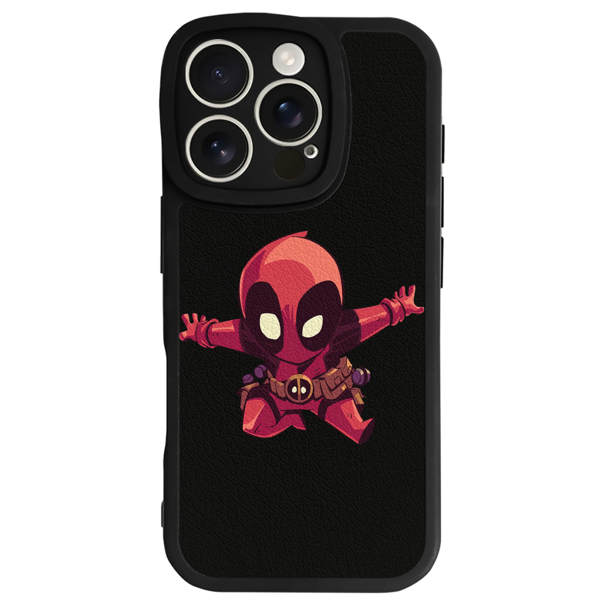 （画像用） Deadpool デッドプール 【iPhone 16シリーズ対応】シリコンスマホケース（レザー調） 材質：シリコン
